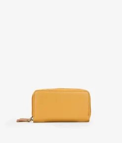 Femme Bosanova Portefeuilles | Grand portefeuille en cuir moutarde
