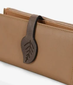 Femme Bosanova Portefeuilles | Grand portefeuille en cuir taupe