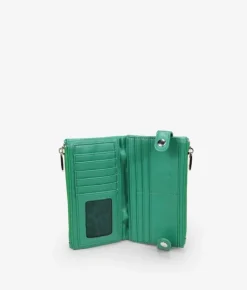 Femme Bosanova Portefeuilles | Grand portefeuille en nylon vert