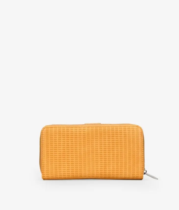 Femme Bosanova Portefeuilles | Grand portefeuille jaune avec gravure