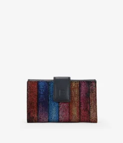Femme Bosanova Portefeuilles | Grand portefeuille marron imprimé multicolore et rabat
