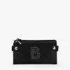 Femme Bosanova Portefeuilles | Grand portefeuille noir avec double fermeture éclair et logo clouté
