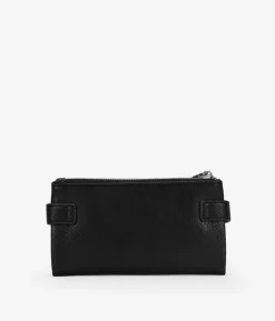 Femme Bosanova Portefeuilles | Grand portefeuille noir avec double fermeture éclair et logo clouté