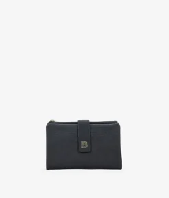 Femme Bosanova Portefeuilles | Grand portefeuille noir en cuir texturé