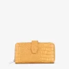 Femme Bosanova Porte-monnaie | Portefeuilles | Grand portefeuille orange effet crocodile