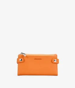 Femme Bosanova Portefeuilles | Grand portefeuille orange à double fermeture éclair