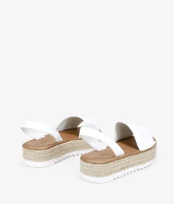 Bosanova Espadrilles | Sandales Spartiates | Manteau blanc avec de l'alfa