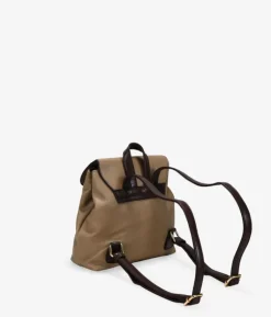 Bosanova Sacs À Dos | Mini sac à dos en vison avec rabat et fermeture éclair