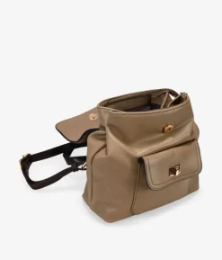 Bosanova Sacs À Dos | Mini sac à dos en vison avec rabat et fermeture éclair