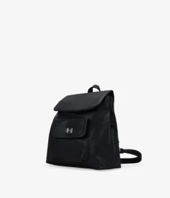Bosanova Sacs À Dos | Mini sac à dos noir avec rabat et fermeture éclair