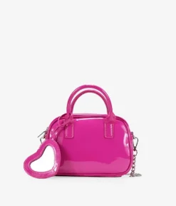Bosanova Sacs À Bandoulière | Petits Sacs | Mini sac bowling rose avec miroir