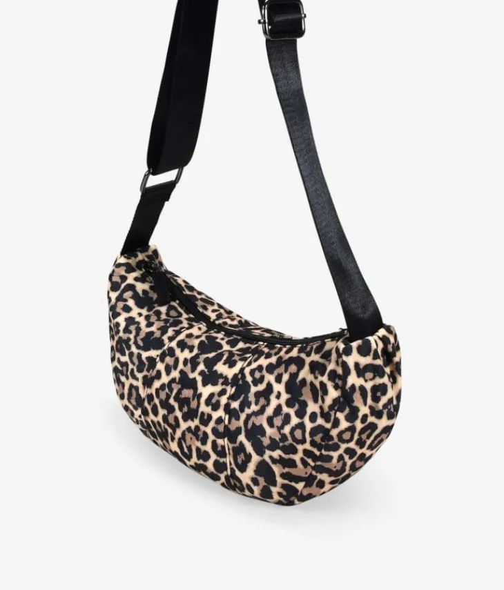 Bosanova Sacs À Bandoulière | Petits Sacs | Mini sac léopard arrondi avec fermeture éclair