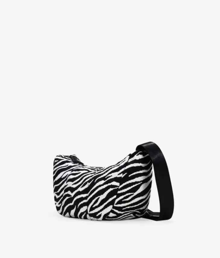 Bosanova Sacs À Bandoulière | Petits Sacs | Mini sac zèbre arrondi avec fermeture éclair
