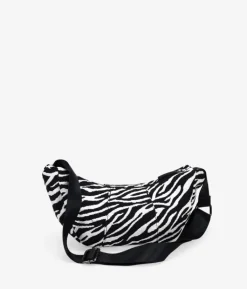 Bosanova Sacs À Bandoulière | Petits Sacs | Mini sac zèbre arrondi avec fermeture éclair