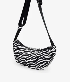 Bosanova Sacs À Bandoulière | Petits Sacs | Mini sac zèbre arrondi avec fermeture éclair