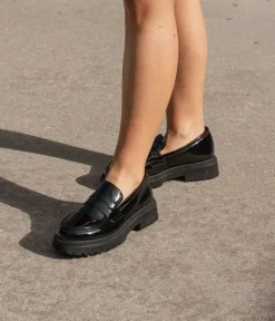 Bosanova Chaussures Et Mocassins | Mocassin en cuir verni noir