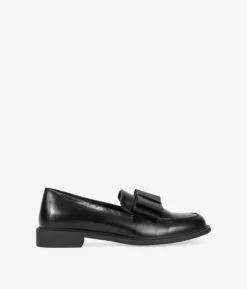 Bosanova Chaussures Et Mocassins | Mocassin plat noir avec noeud