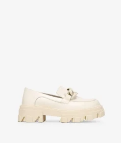 Bosanova Plateformes | Chaussures Et Mocassins | Mocassins beiges avec chaîne