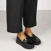Bosanova Chaussures Et Mocassins | Mocassins compensés noirs avec détail métallisé