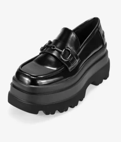 Bosanova Chaussures Et Mocassins | Plateformes | Mocassins noirs à plateforme et broche