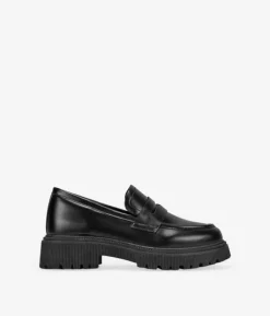 Bosanova Chaussures Et Mocassins | Mocassins noirs à semelle crantée