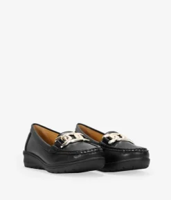 Bosanova Chaussures Et Mocassins | Mocassins noirs avec chaîne