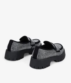 Bosanova Chaussures Et Mocassins | Mocassins noirs avec strass