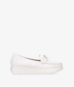 Bosanova Chaussures Et Mocassins | Mocassins plateforme taupe avec détail métallisé
