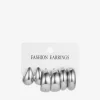 Bosanova Boucles D'oreilles | Pack de boucles d'oreilles métallisées argentées