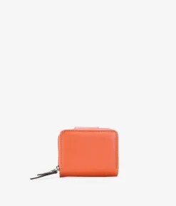 Femme Bosanova Portefeuilles | Petit portefeuille cuir orange à rabat
