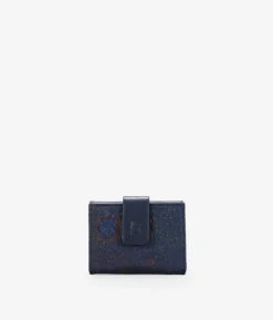 Femme Bosanova Portefeuilles | Petit portefeuille en cuir bleu à rabat