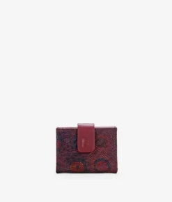 Femme Bosanova Portefeuilles | Petit portefeuille en cuir bordeaux à rabat