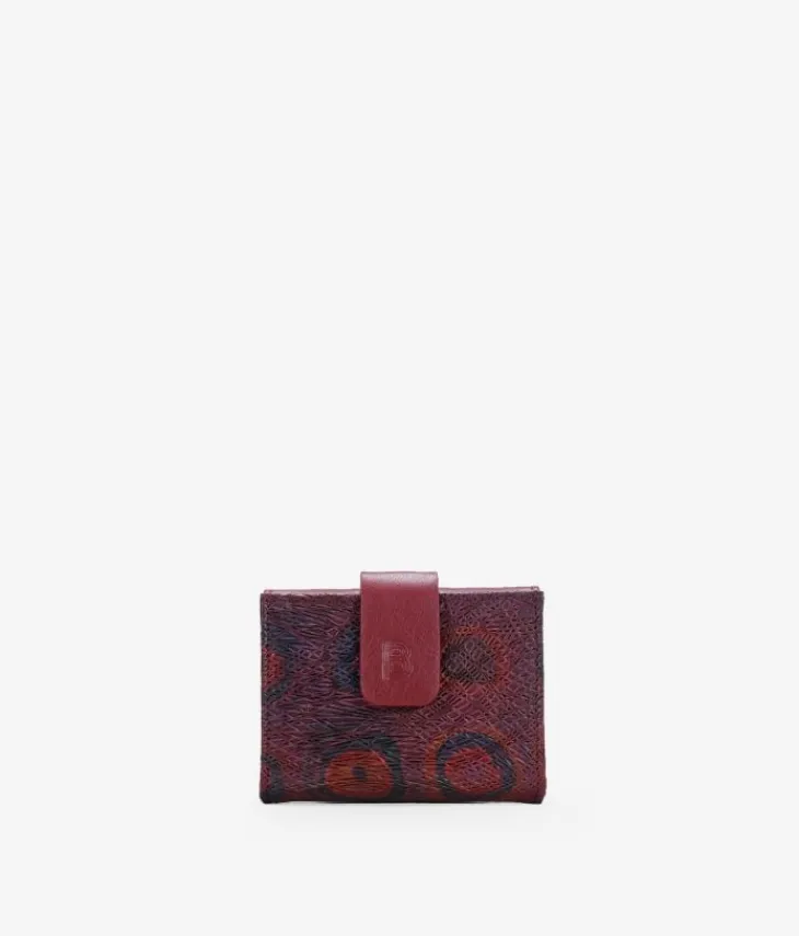 Femme Bosanova Portefeuilles | Petit portefeuille en cuir bordeaux à rabat