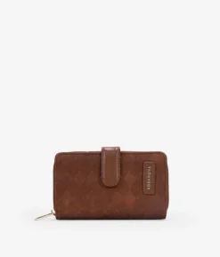 Femme Bosanova Portefeuilles | Petit portefeuille en cuir avec fermeture éclair et logo