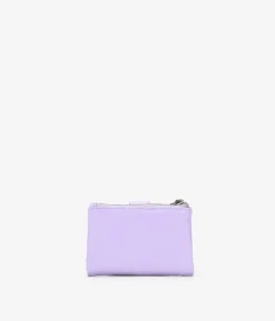 Femme Bosanova Portefeuilles | Petit portefeuille en cuir lilas avec fermeture éclair et compartiments