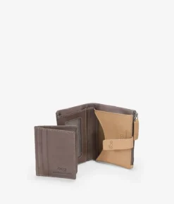 Femme Bosanova Portefeuilles | Petit portefeuille en cuir taupe