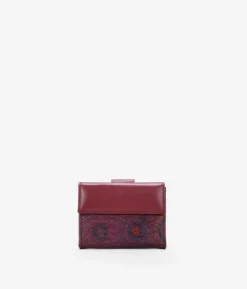Femme Bosanova Portefeuilles | Petit portefeuille en cuir bordeaux à rabat