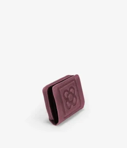 Femme Bosanova Portefeuilles | Petit portefeuille en cuir rouge avec fleur de Barcelone