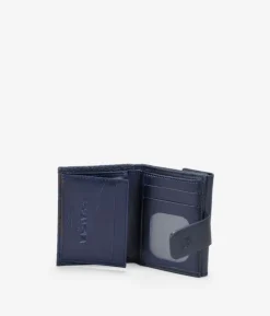 Femme Bosanova Portefeuilles | Petit portefeuille en cuir bleu à rabat