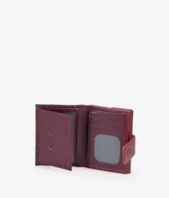 Femme Bosanova Portefeuilles | Petit portefeuille en cuir bordeaux à rabat