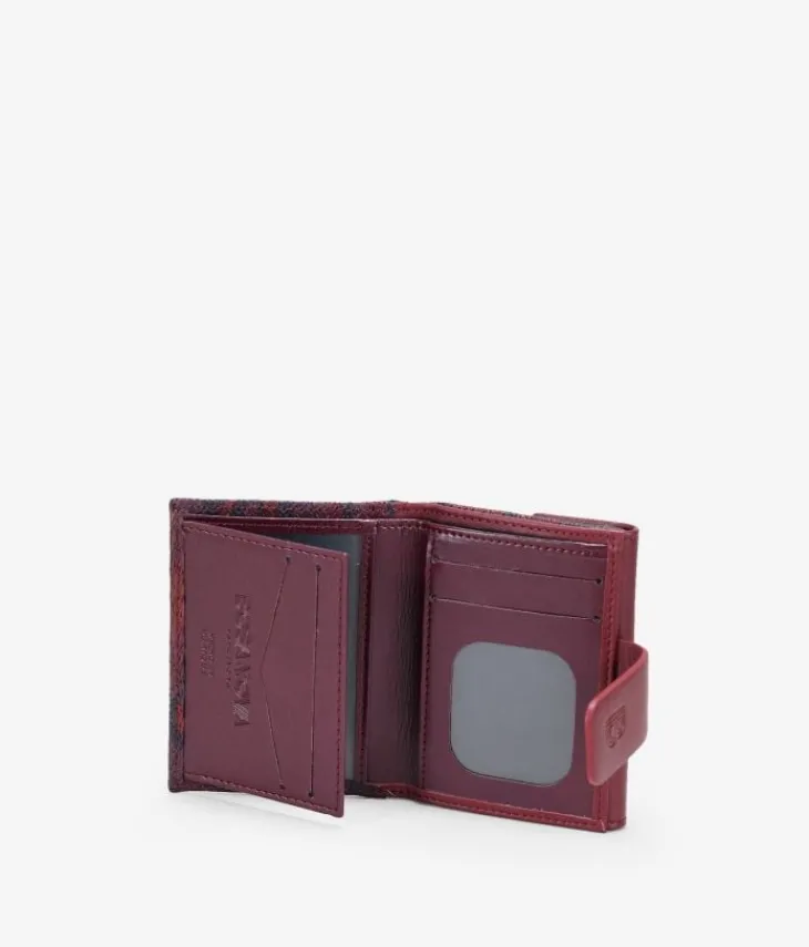 Femme Bosanova Portefeuilles | Petit portefeuille en cuir bordeaux à rabat