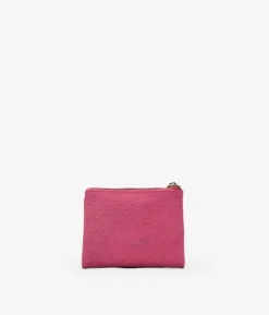 Femme Bosanova Portefeuilles | Petit portefeuille en cuir texturé rose