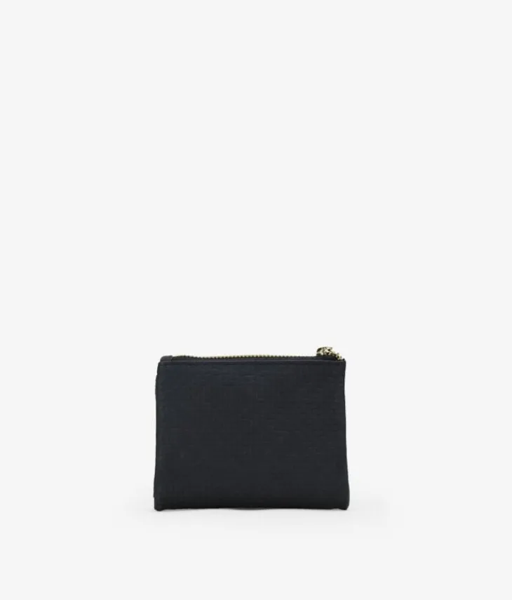 Femme Bosanova Portefeuilles | Petit portefeuille en cuir texturé noir