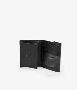 Femme Bosanova Portefeuilles | Petit portefeuille en cuir noir à rabat