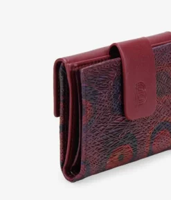 Femme Bosanova Portefeuilles | Petit portefeuille en cuir bordeaux à rabat