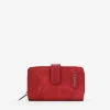 Femme Bosanova Portefeuilles | Petit portefeuille rouge avec fermeture éclair et logo