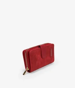 Femme Bosanova Portefeuilles | Petit portefeuille rouge avec fermeture éclair et logo