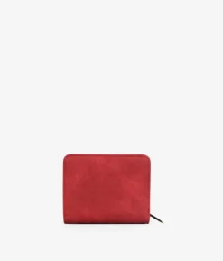 Femme Bosanova Portefeuilles | Petit portefeuille rouge avec fermeture éclair et logo