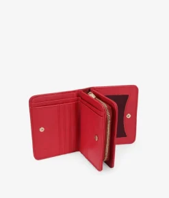 Femme Bosanova Portefeuilles | Petit portefeuille rouge avec fermeture éclair et logo