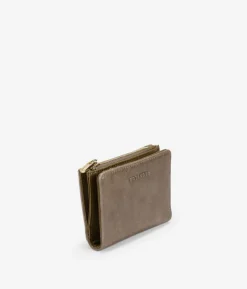 Femme Bosanova Portefeuilles | Petit portefeuille taupe avec fermeture éclair et bouton